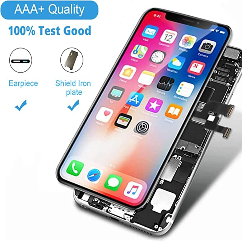 AAA Grade Oled For iPhone 7 8 X XS MAX 11 12 PRO MAX 13 LCD 3D Touch Screen Digitizer Assembly For iPhone 11 12 LCD Oled Display