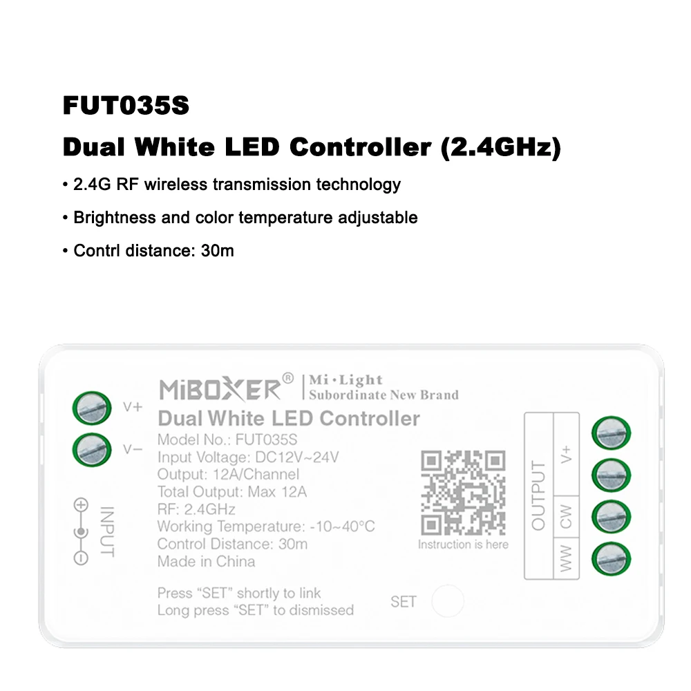 Miboxer FUT035S FUT036S FUT037S FUT038S FUT039S 2,4 GHz LED Controller Dimmer Voor Enkele/Dubbele kleur RGB RGBW RGB + CCT Strip Licht