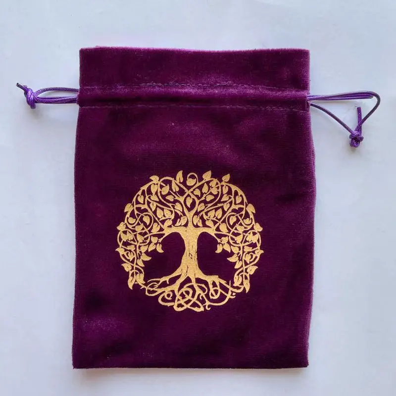 1pcs Velvet Moon Sun Tarot Storage Bag Board Game Cards Drawstring Package Witchcraft Supplies for Altar Tarot Pouch