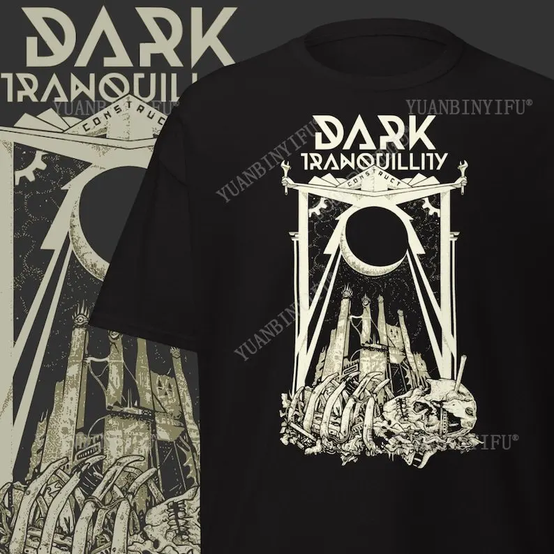 Dark Tranquillity Black Metal Band T-Shirt Vintage Heavy Metal Clothing Gothic Cotton Tee Fashion, Rock Music Fans, Gifts