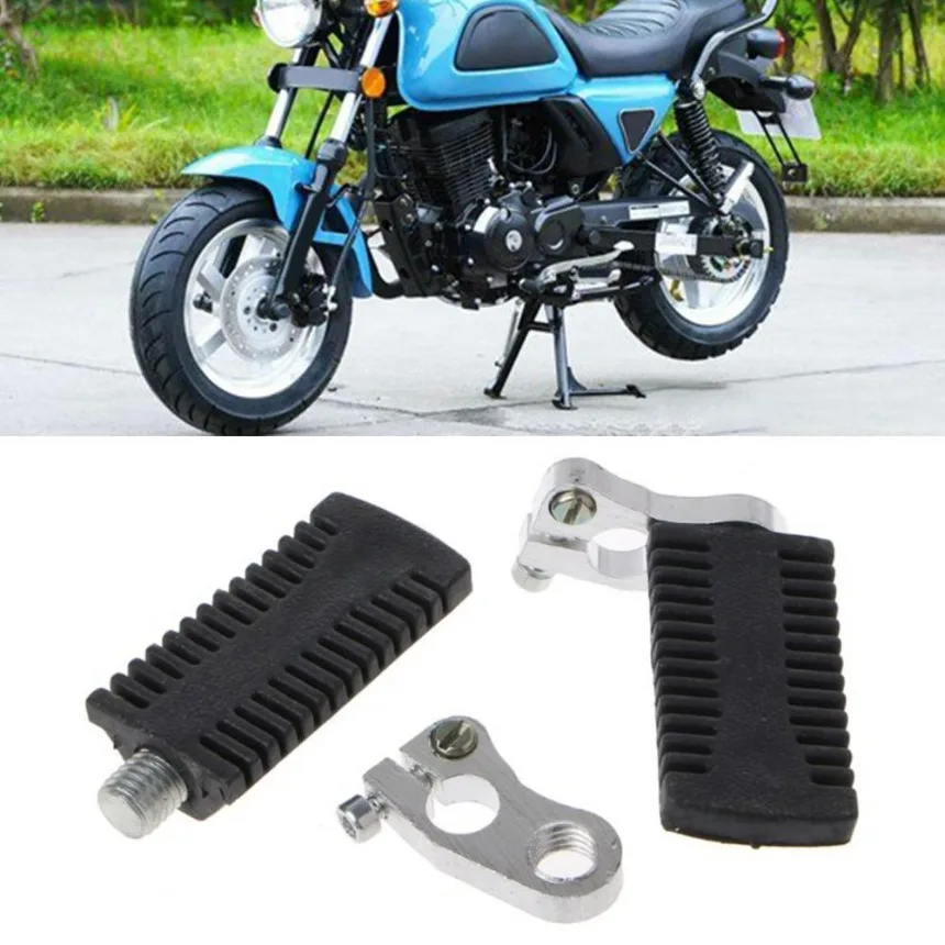 1 Pair Motorcycle Pedal Wear-resistant Replacement Black Modification Parts Foot Peg for 47/49CC Pocket Dirt Bike