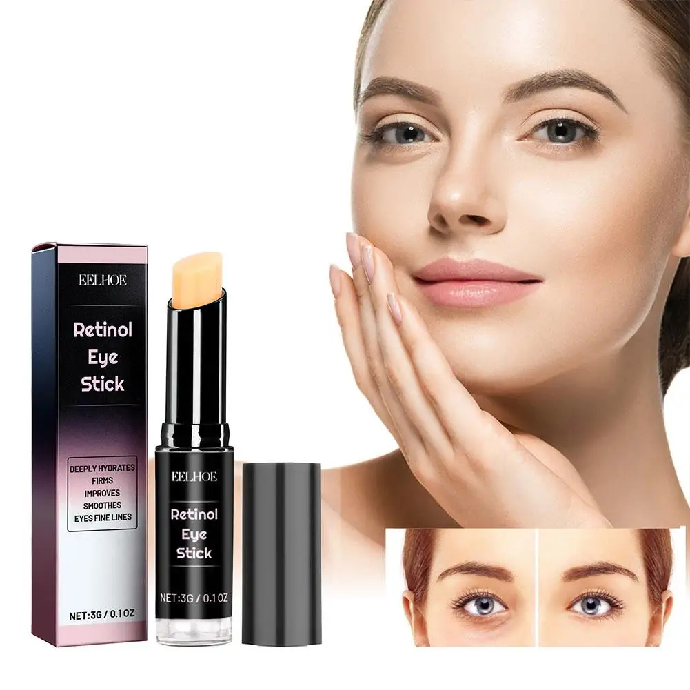 Crema para los ojos con Retinol, Palito para la piel de los ojos más ajustado, Reduce las bolsas oscuras, Reduce la hinchazón, aclara las ojeras, elimina el Makrup K2z2