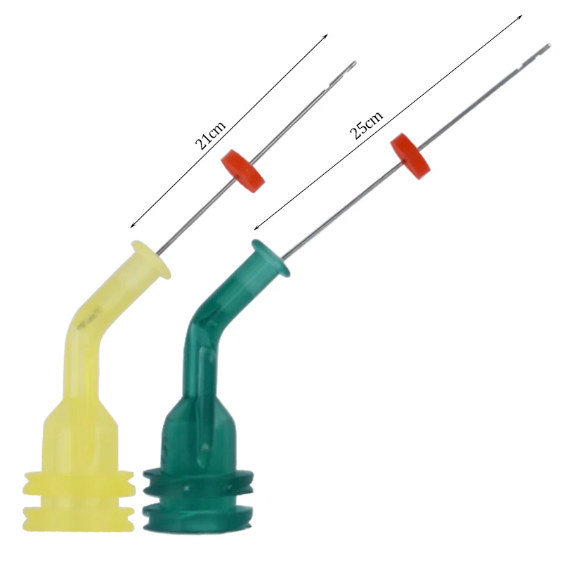 Punta dell\'ago endo per irrigazione dentale curva, riutilizzabile, doppio foro laterale per la pulizia del canale radicolare, siringa, denti