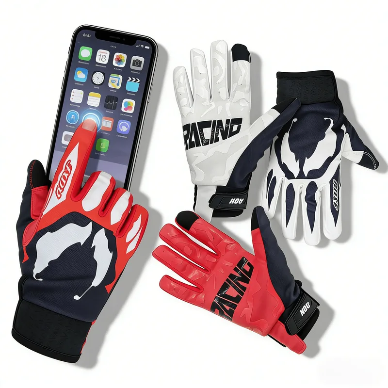 Touchscreen-compatible, durable, and non-slip gloves for off-road mountain biking