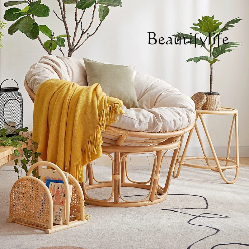 Lazy sofa single radar rattan chair balcony rattan leisure girls bedroom home dormitory reading human kennel