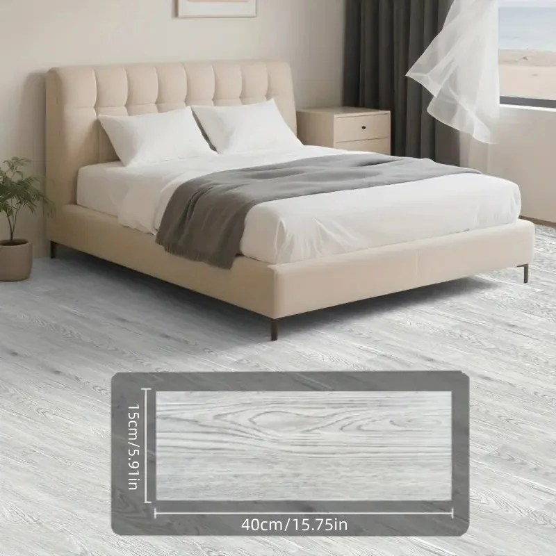20PC 15×40cm self-adhesive floor stickers, pressure-resistant, scratch-resistant and bedroom floor stickers