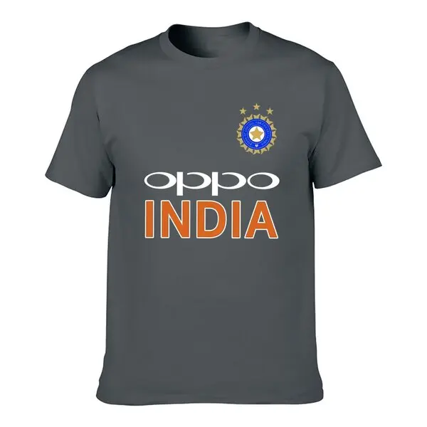 Cricket India Jersey Style Cricket New Oppo Fans Supporter Mens T shirt