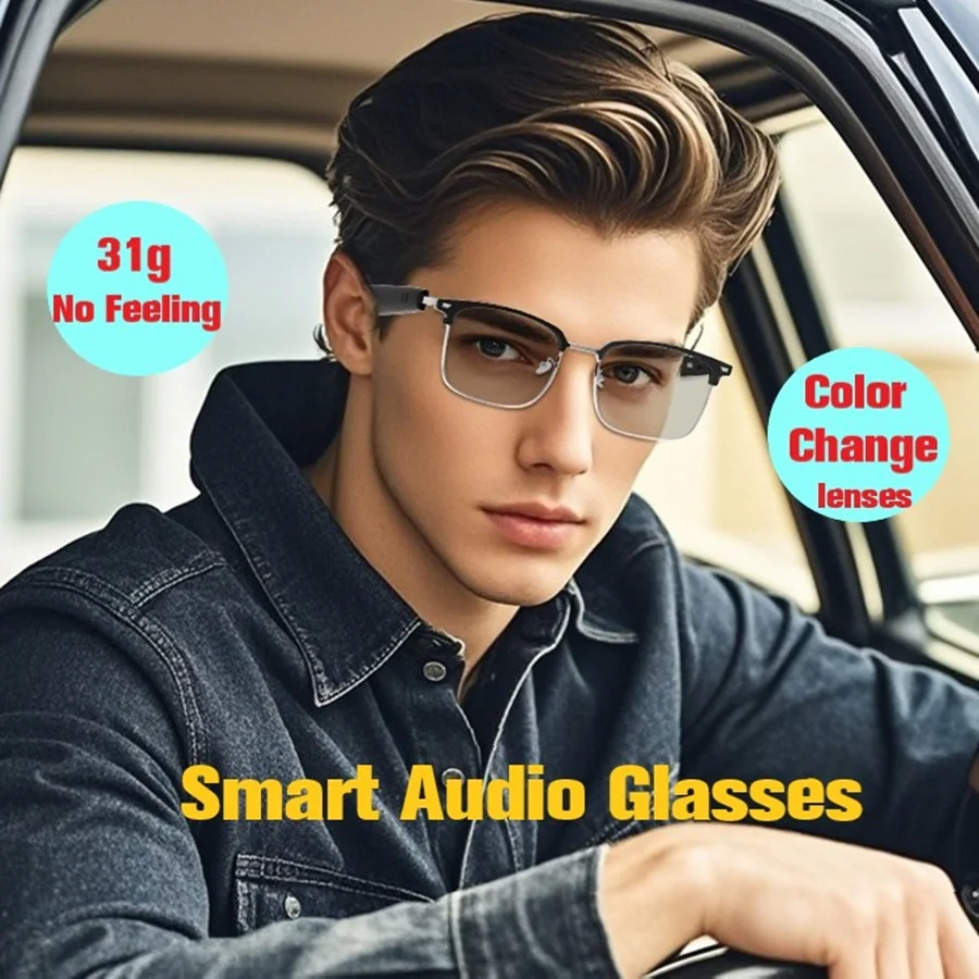 

Модные Bluetooth-очки, умные очки, деловой стиль, прослушивание музыки, говорящие солнцезащитные очки, фотохромные линзы, защита глаз