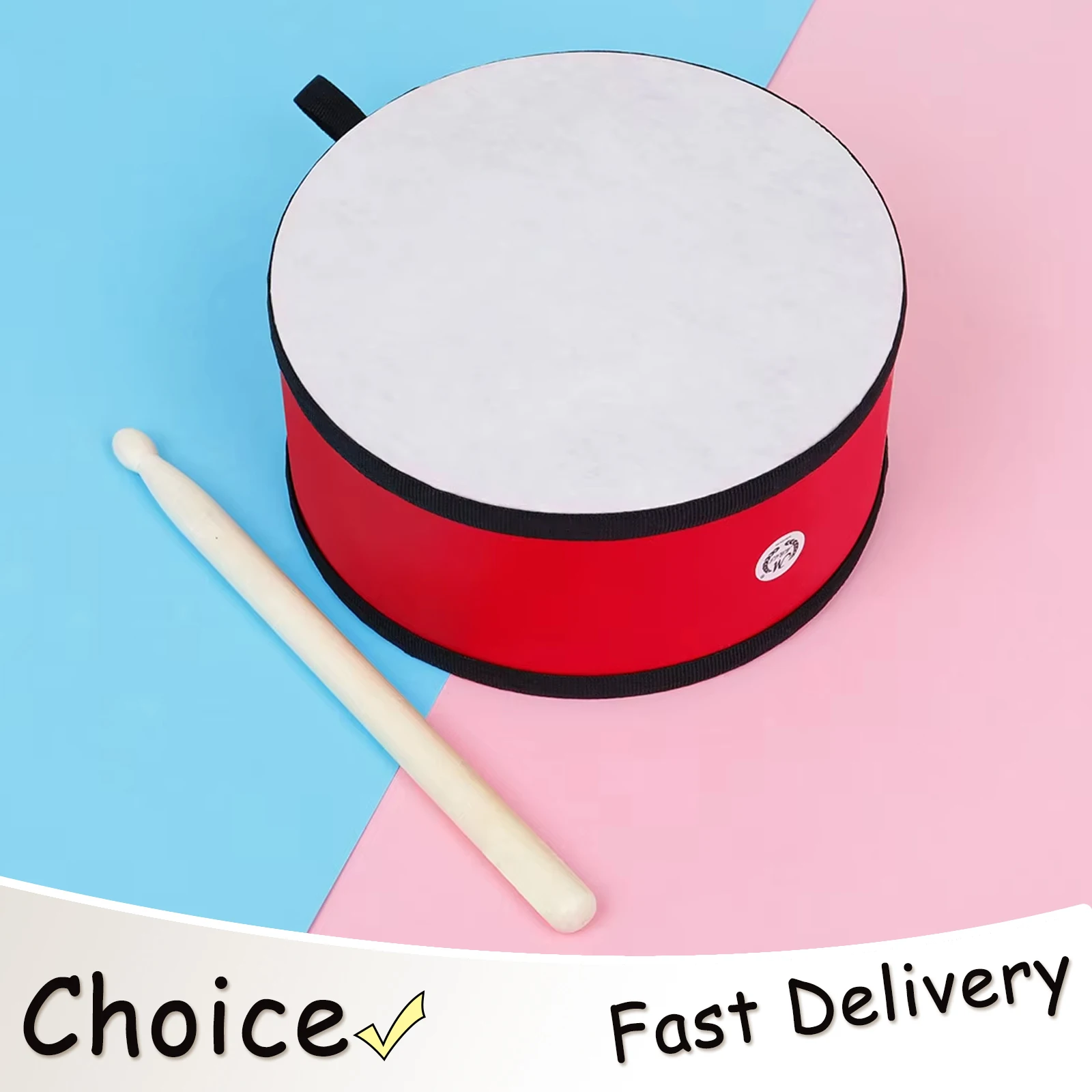 M MBAT Orff Hand Drum Indian Style Double-sided Percussion Instrument Portable Kids Music Gift Child Educational Tambourine