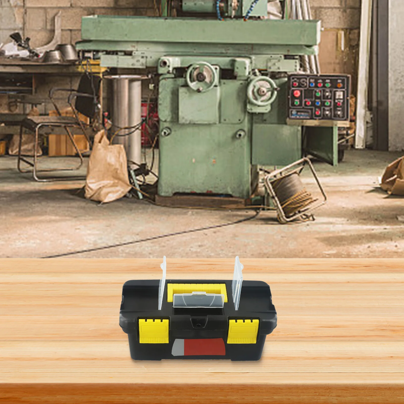 1pc 10 zoll Kunststoff Toolbox Zwei-Schicht Mini Multi-funktionale Landmaschinen Zubehör Box Werkzeuge Lagerung Ersatzteile