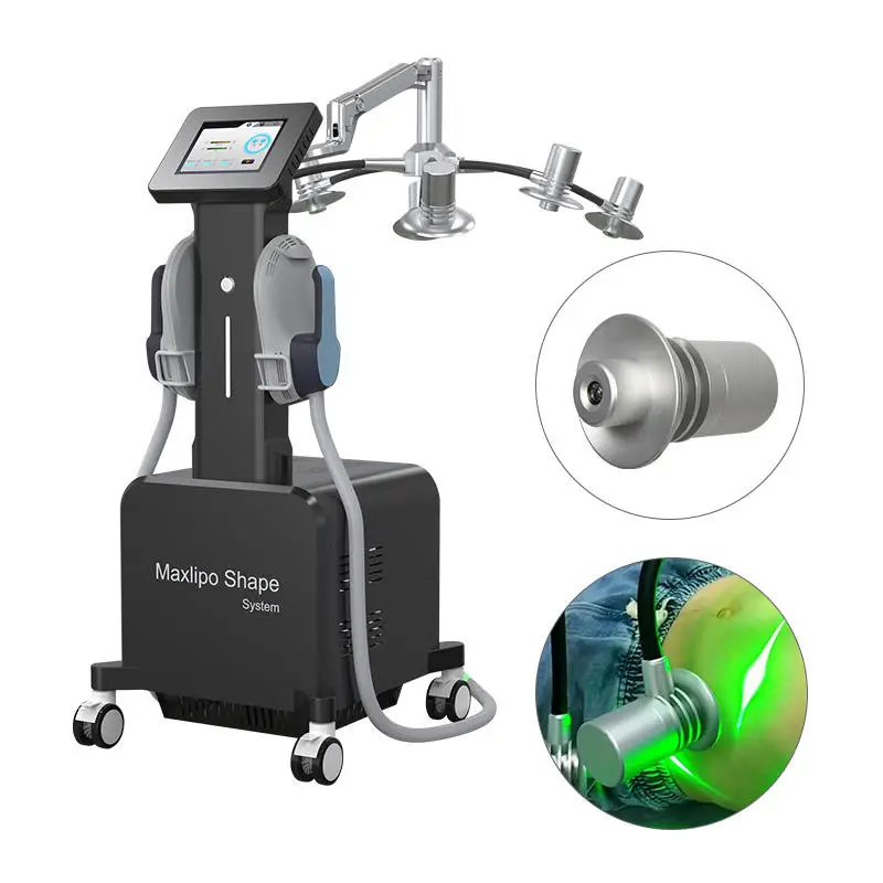 Best Selling 2 in1 Ems Body Sculpting Machine 6D with 635nm 532nm Green or Red Light Body Muscle Stimulation Weight Loss Machine