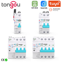 Tuya MCB WIFI Metering Circuit Breaker Smart Life Timer Remote Control Automatic Wireless Interruptor Reclosing Switch TONGOU
