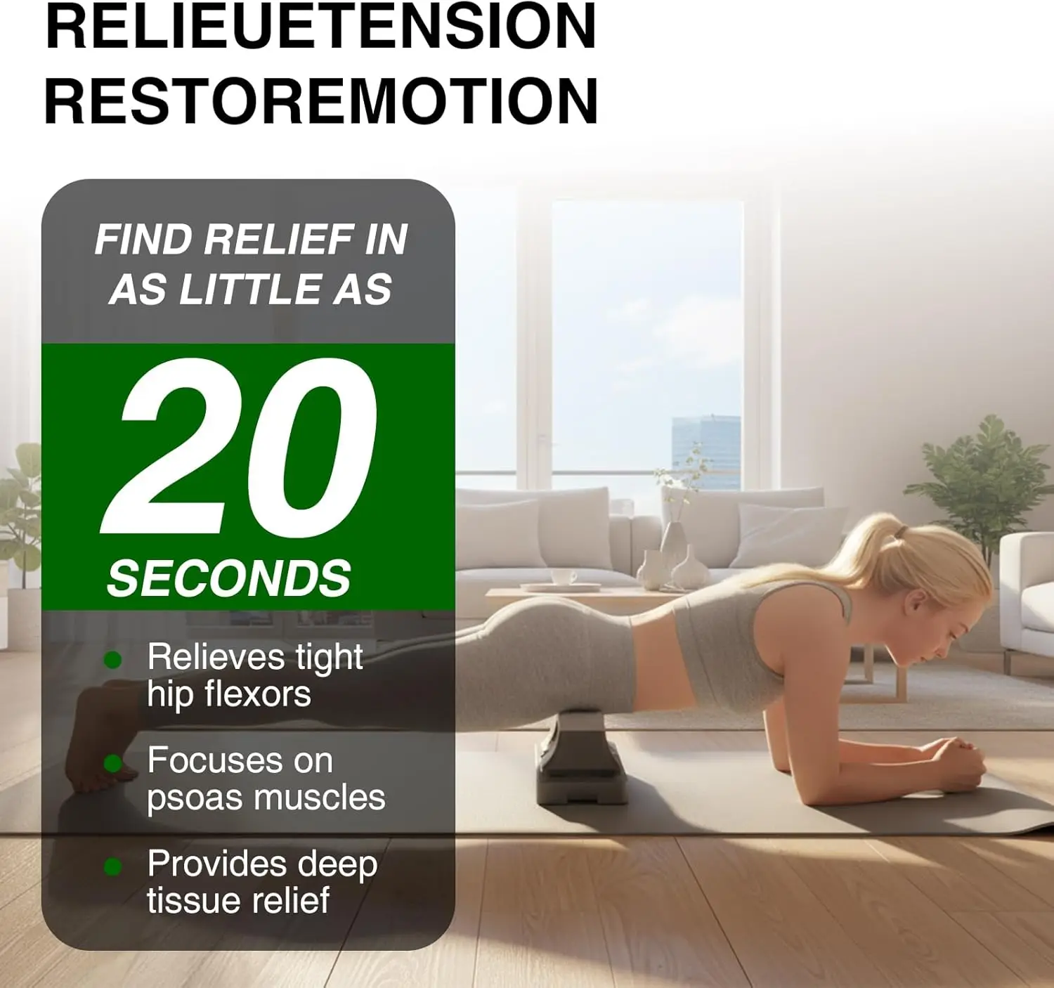 Adjustable Hip Flexor Release Tool for Myofascial Pain Relief and Trigger Point Massage view 5