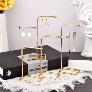 Schmucke Schmuck Display Organizer Ohrringe Ausstellungsstand Regal Metall Halskette Schmuckhalter für Wohnkultur K3nd 8 Hauptverkäufe erfunden Eisen - №5