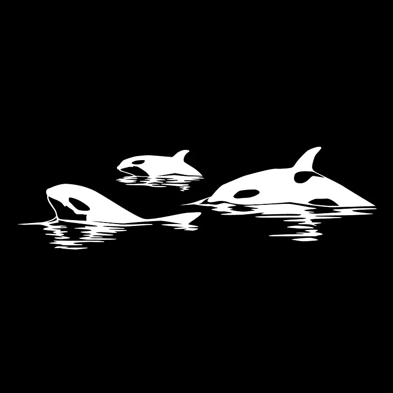 18cm Ocean Killer Whale Car Stickers Personality Vinyl Waterproof Decal Decoration To Cover Scratches