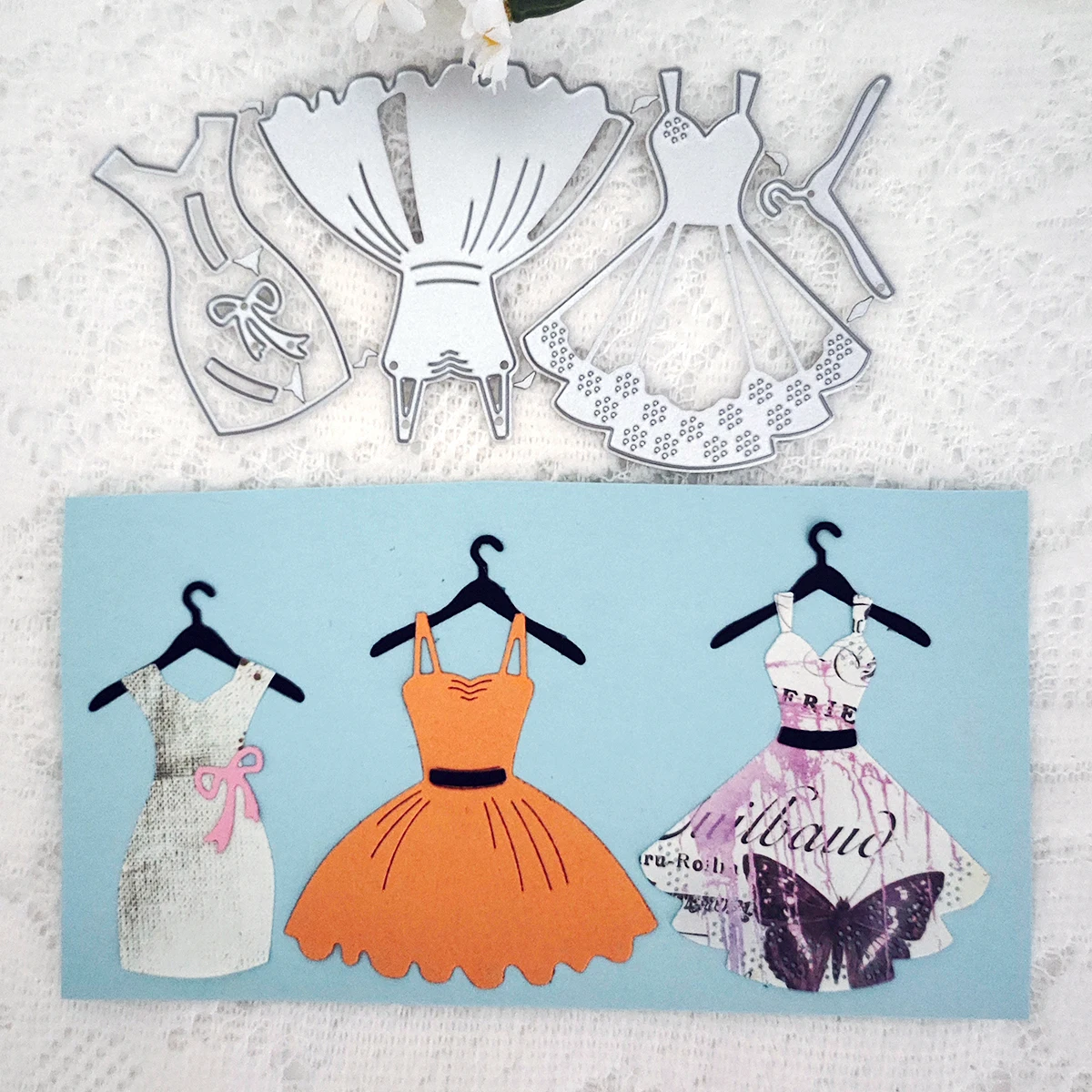 3D Girl Handbag Gift Box Thanks Envelope Lady Bag Purses Dresses Skirt Metal Cutting Dies Fashion DIY Craft Christmas Mold