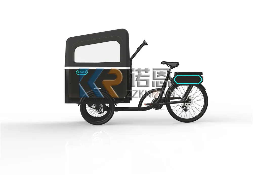 500w Dutch Cargo Bike China Family 3 Wheel Electric Tricycle Shopping Cargo Bike For Children