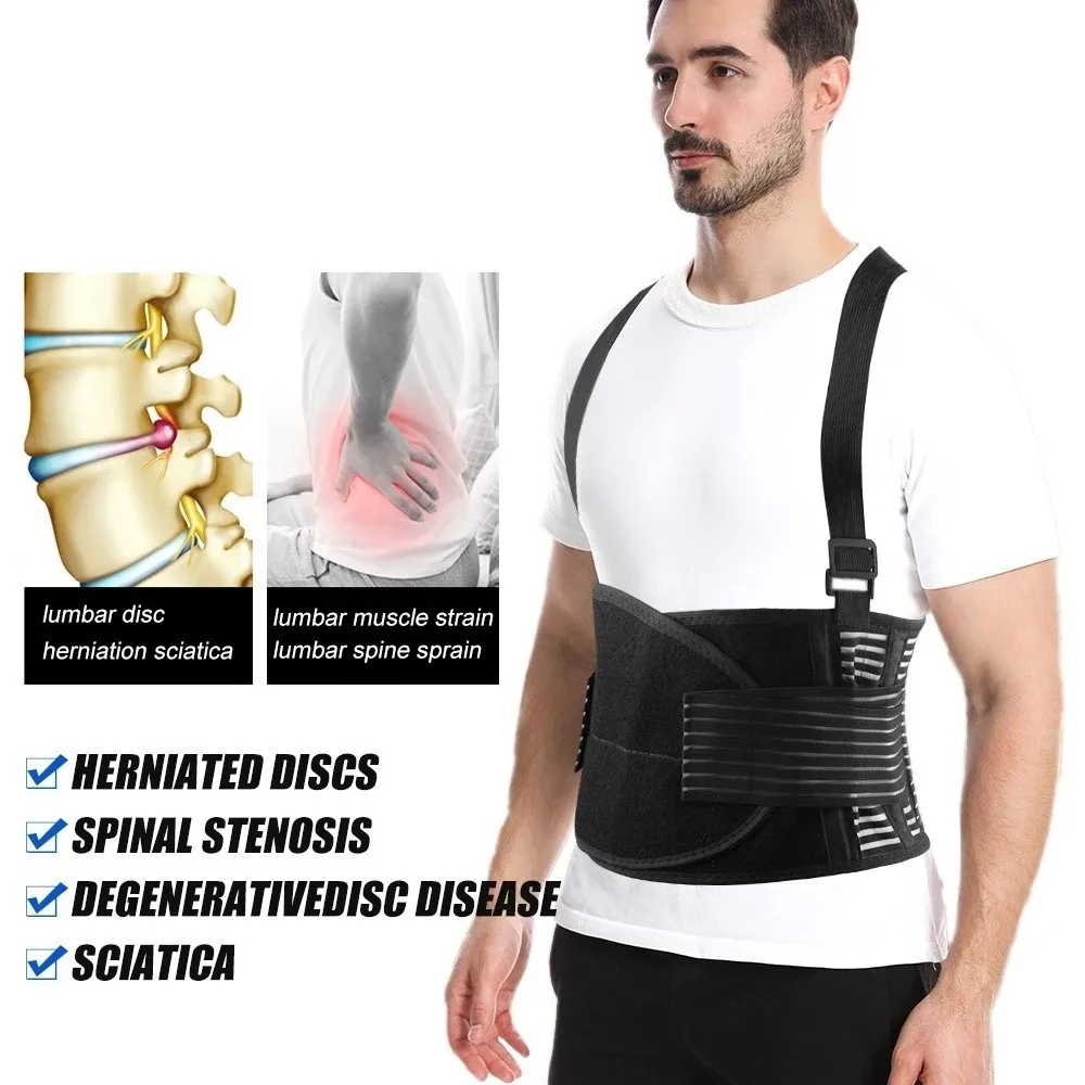 

Adjustable Lumbar Support Belt Ergonomic Design Comfortable Fit Lower Back Brace Breathable Recovery Belt Heavy Lifting