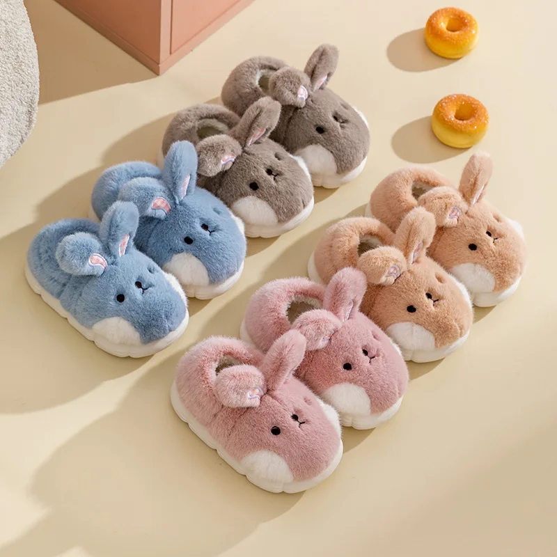 Baby Cotton Slippers Girls Cute Cartoon Rabbit Shoes Anime Baby Home Shoes Thick Soled Shoes 슬리퍼 أحذية 캐주얼 신발 أحذية غير رسمية