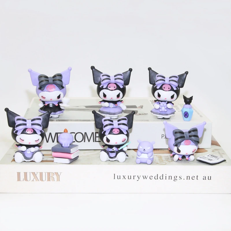 

Kawaii Sanrio Kuromi Maid Series Action Figures, Cute Collectible Model Toys Desktop Ornament For Girls Gift