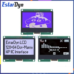 12864 IIC 4P LCD Module 128X64 I2C ST7567S COG Graphic Display Screen Board LCM Panel 128x64 Dot Matrix Screen for