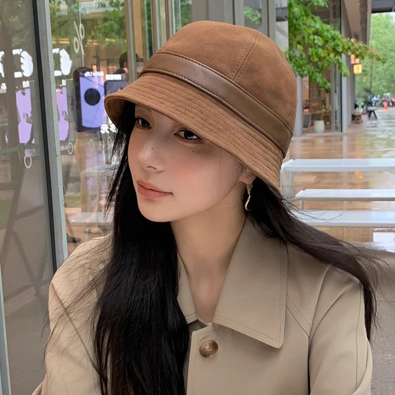 nouveau-2025-qualite-en-cuir-veritable-peau-de-mouton-daim-chapeau-equestre-femmes-mode-dame-en-cuir-veritable-soleil-fishmen-casquettes