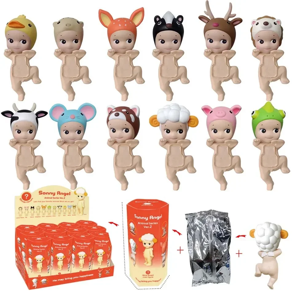 Sonny Angel Blind Box 20th Anniversary Harvest Series Animal foot lift Figures Ornaments Dolls Fans Children Gift Christmas Gift