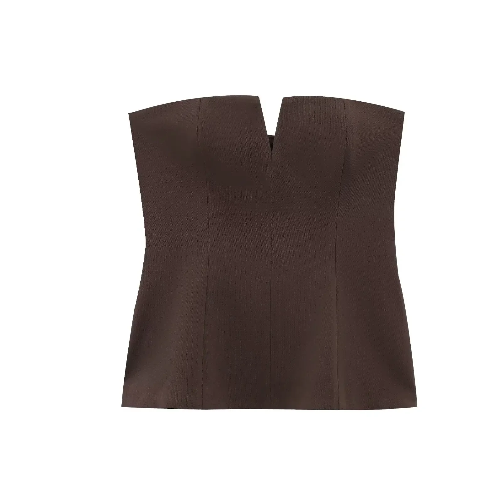 HH Damen Mode Einfarbige Schulterfreie Tops Sexy Rückenfreie Westen mit Seitenreißverschluss Sommer Casual Damen Urlaub Party Off-Shoulder Tanktops – Detail 2