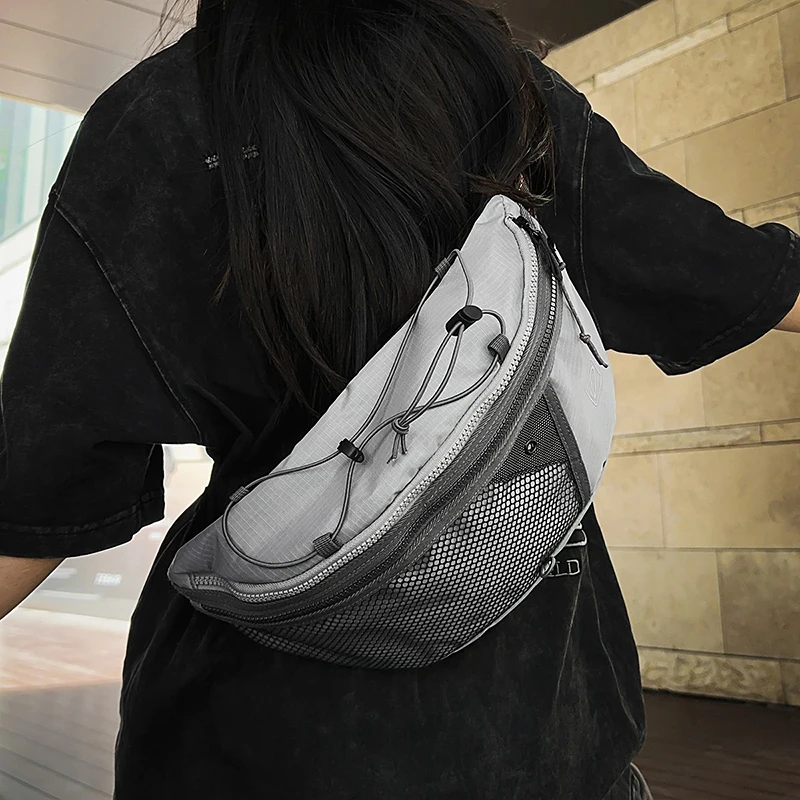 

Unisex Travel Chest Bag Gym Motorcycle Waist Bags Men Large Shopping Storage Commuting Handbag Multifunctional Sports Rig Pouch