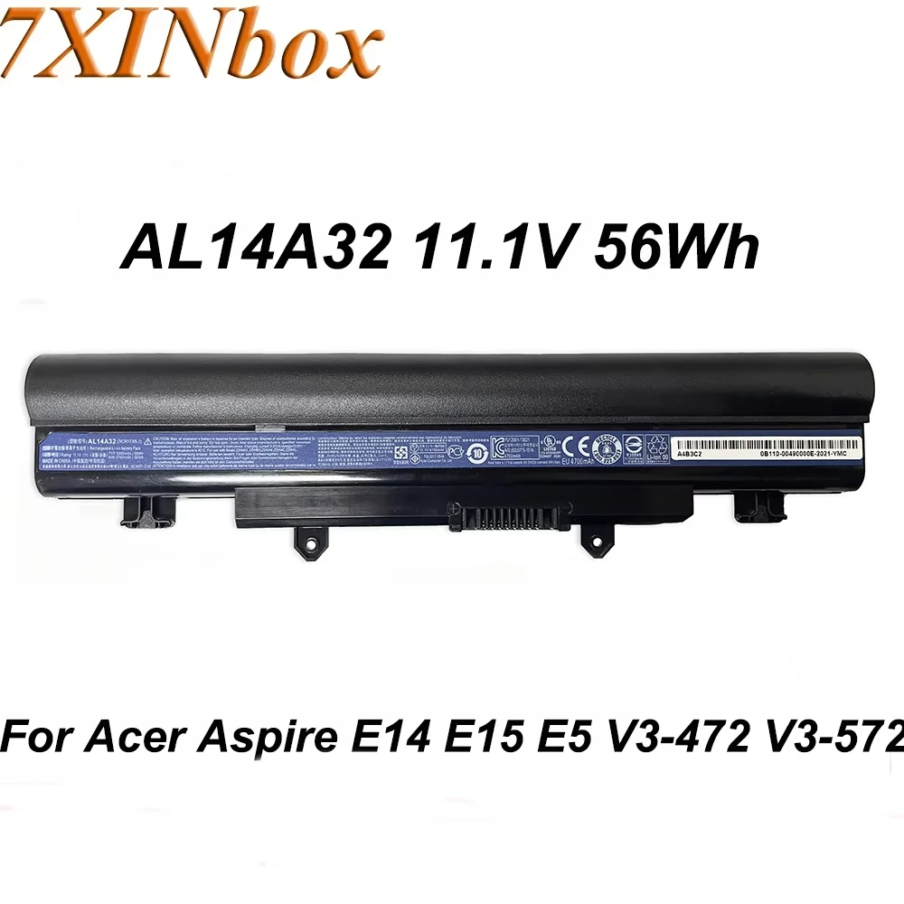 7XINbox AL14A32 11.1V 56Wh Laptop Battery For Acer Aspire E1-571 E1-571G E5-421 V3-472 V3-572 E14 E15 Touch Extensa 2509 EX2509