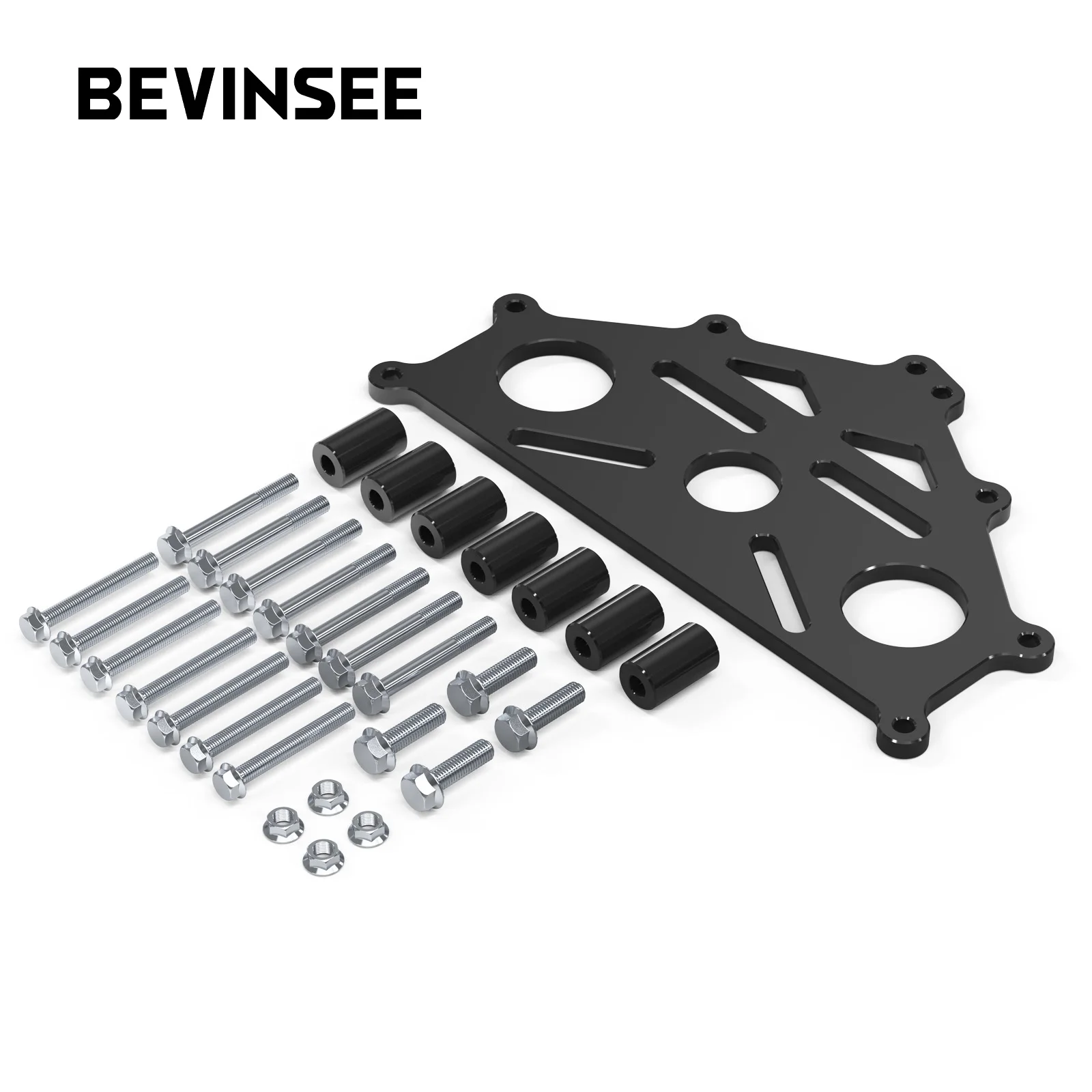 BEVINSEE LS Engines Heavy-Duty Engine Stand Support Adapter For Chevy Duramax SBC BBC LS LT 4.8L 5.3L 6.0L LS7 LQ4 LM7 Engine