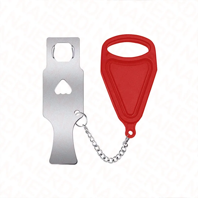 Naierdi Draagbare Deurslot Veiligheid Klink Metalen Lock Anti Diefstal Beveiliging Slot Ideaal Voor Reizen Slaapzaal, Airbnb, hotel, Huis, Motel