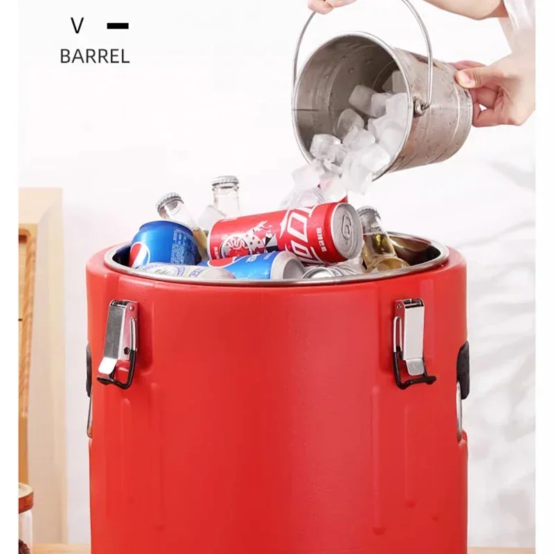 

10/20/30л бочка, изоляционный контейнер для бутылки с горячей водой, соевые бобы/чай с молоком, каша/ведро для консервирования горячего супа, нержавеющая сталь Inter