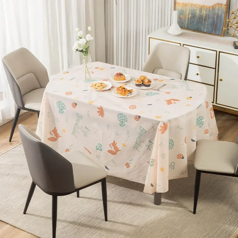

TZ12-A New solid color round table fabric home tassel simple polyester