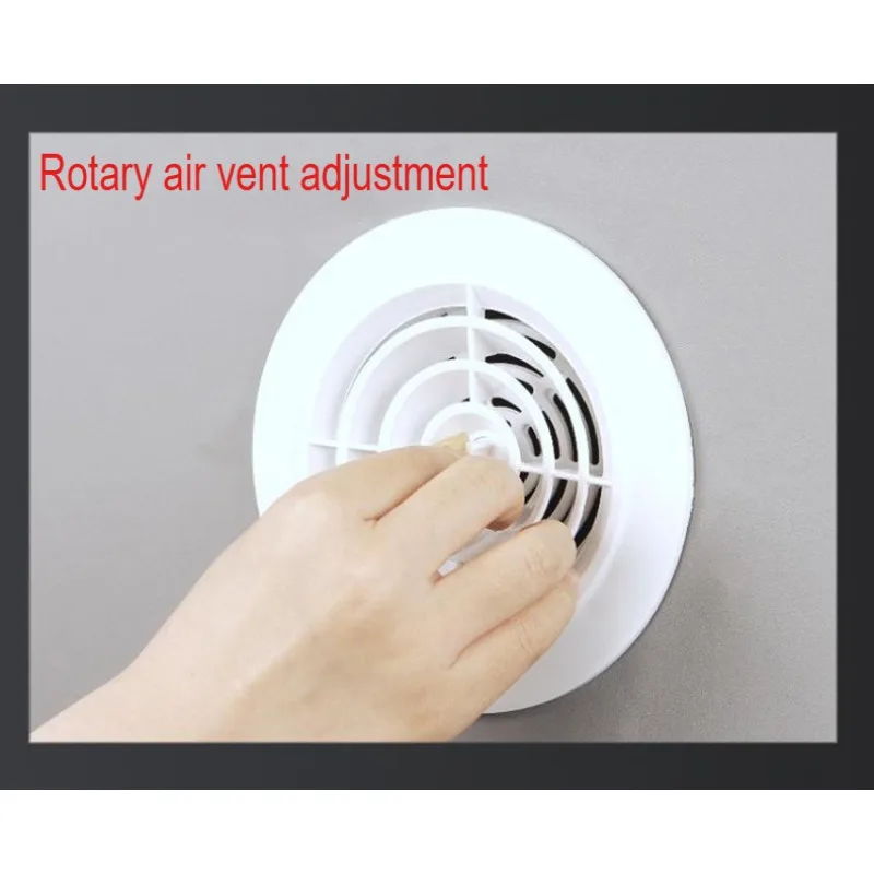 200mm Round Air Vent Exhaust Hood Valve Grille Diffuser Ducting Ventilation Cover Air Circulation Rotary ABS Adjustable view 4