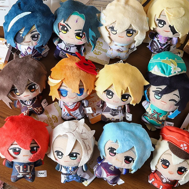 10CM Impact Tartaglia Kaeya Diluc Venti Xiao Klee peluche pendentif jouet Mini porte-clés poupée sac à dos accessoire pour cadeau