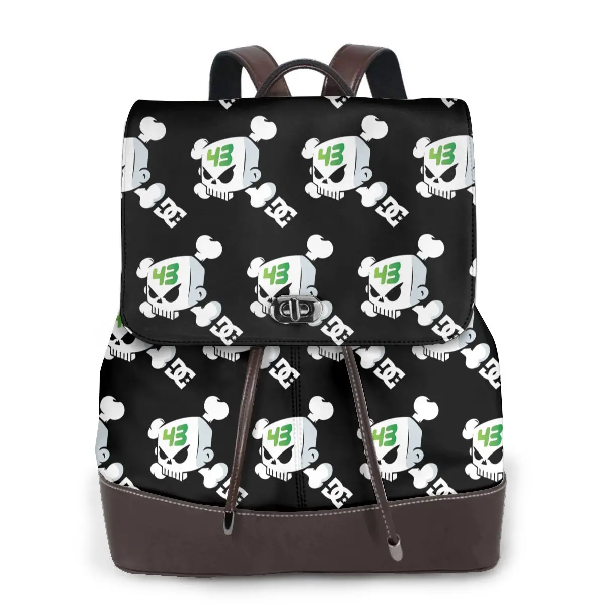 Ken Block Skull 43 Bookbag School Student Bags Hiking Travel Daypack for Women Fashion Derma Backpack