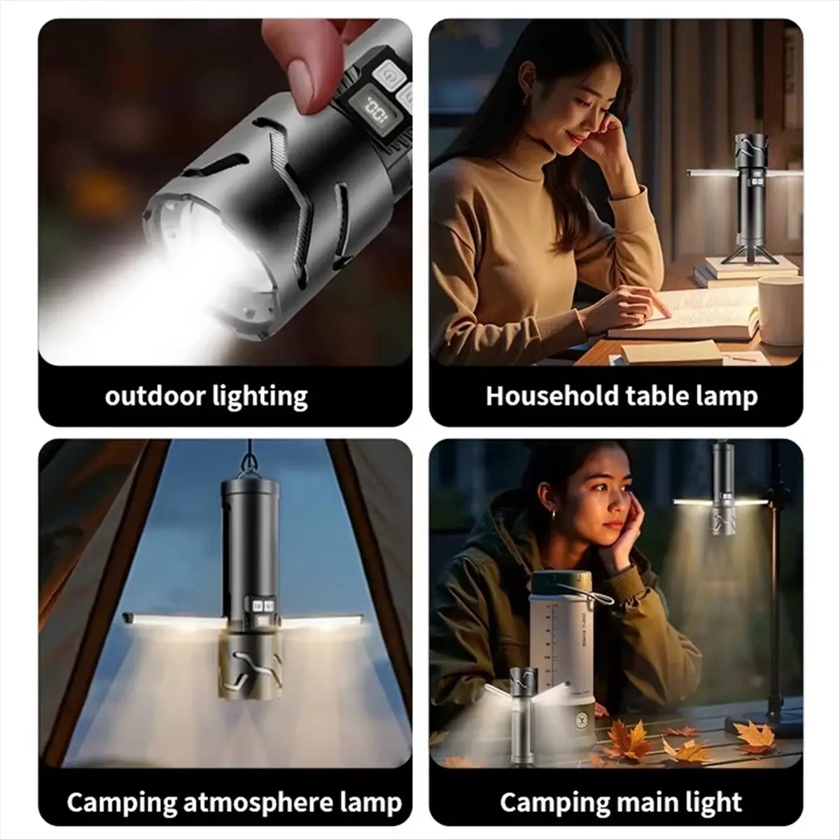 

(AIMA) Ультраяркий светодиодный фонарь мощностью 30 Вт с боковой подсветкой, 5500 мАч, с цифровым дисплеем, для кемпинга на открытом воздухе, А