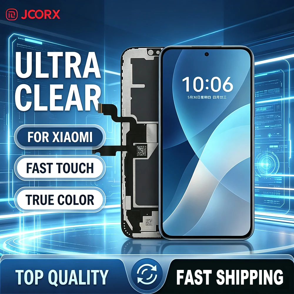 JCORX Display For Xiaomi POCO C85 C75 C65 F7 Pro F6 F5 F4 F3 M7 Plus M6 M4 X6 X5 X4 X3 NFC LCD Touch Screen Assembly Replacement