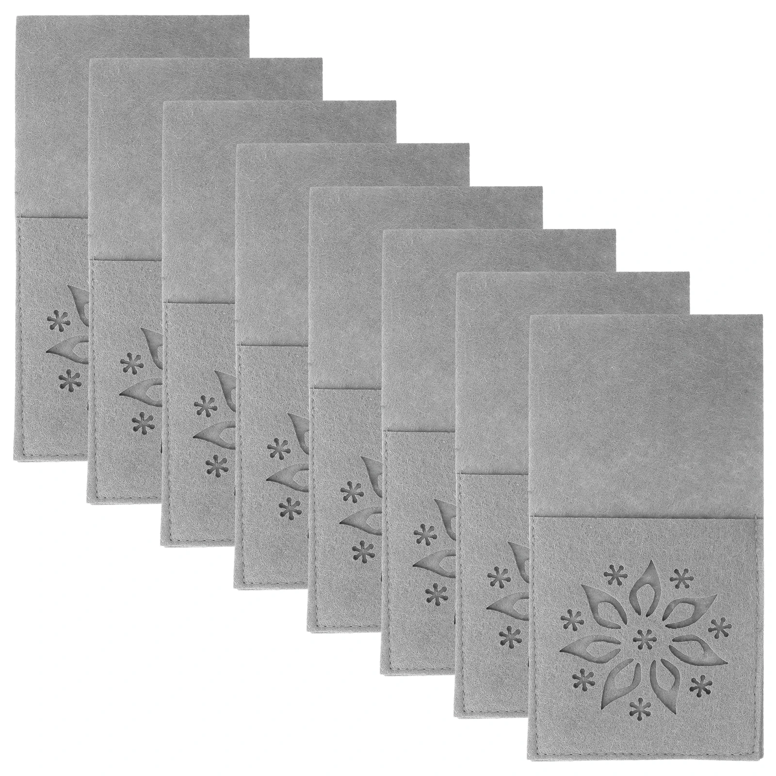 

8Pcs Christmas Cutlery Holder Rustic Snowflake Silverware Bags Flatware Sleeves Utensil Organizer Thanksgiving Party