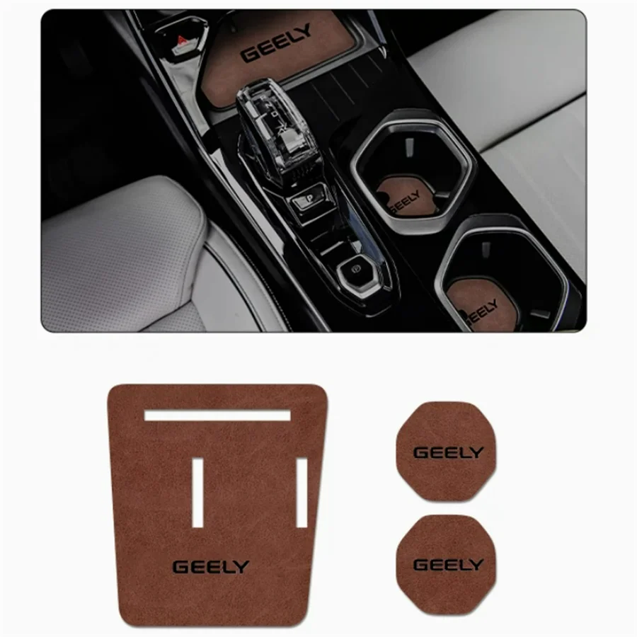 For Geely Boyue L Atlas Azkarra Emgrand X7 Sport 2023 2024 Interior Accessories Anti-Slip Mat for Phone Gate Slot Mats Cup Rubbe