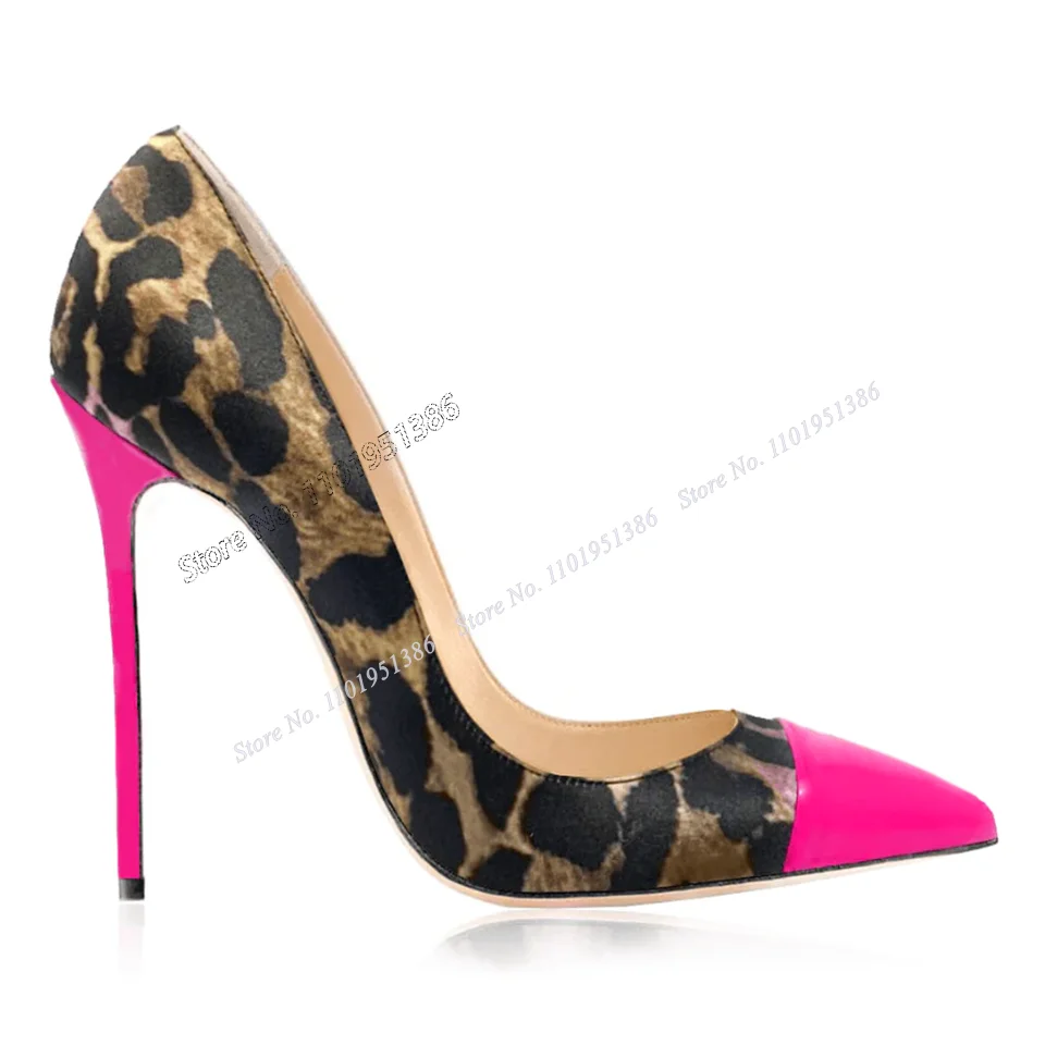 

Mixed Color Leopard Pumps Thin Heel Shallow Pumps Pointed Toe Women Shoes High Heels Shoes on Heels 2023 New Zapatillas Mujer