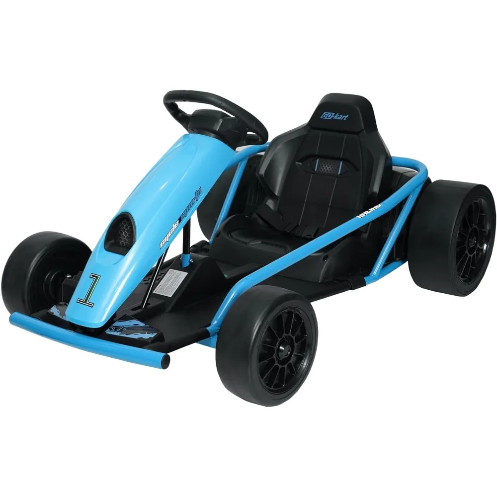 

24V 9AH Electric Go Kart for Kids, 8 MPH Drift Kart for Kids Ages 6-12, 2x180W Motor, Drift Mode and 2 Speed