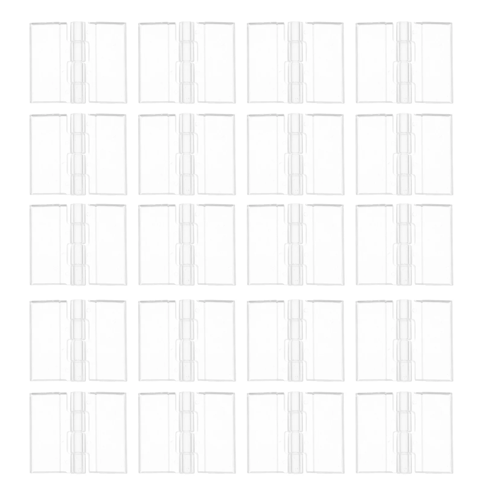 

20pcs Acrylic Hinges Clear Compact Transparent Furniture Hasp Cabinetry Frosted Easy Installation Durable Material Versatile