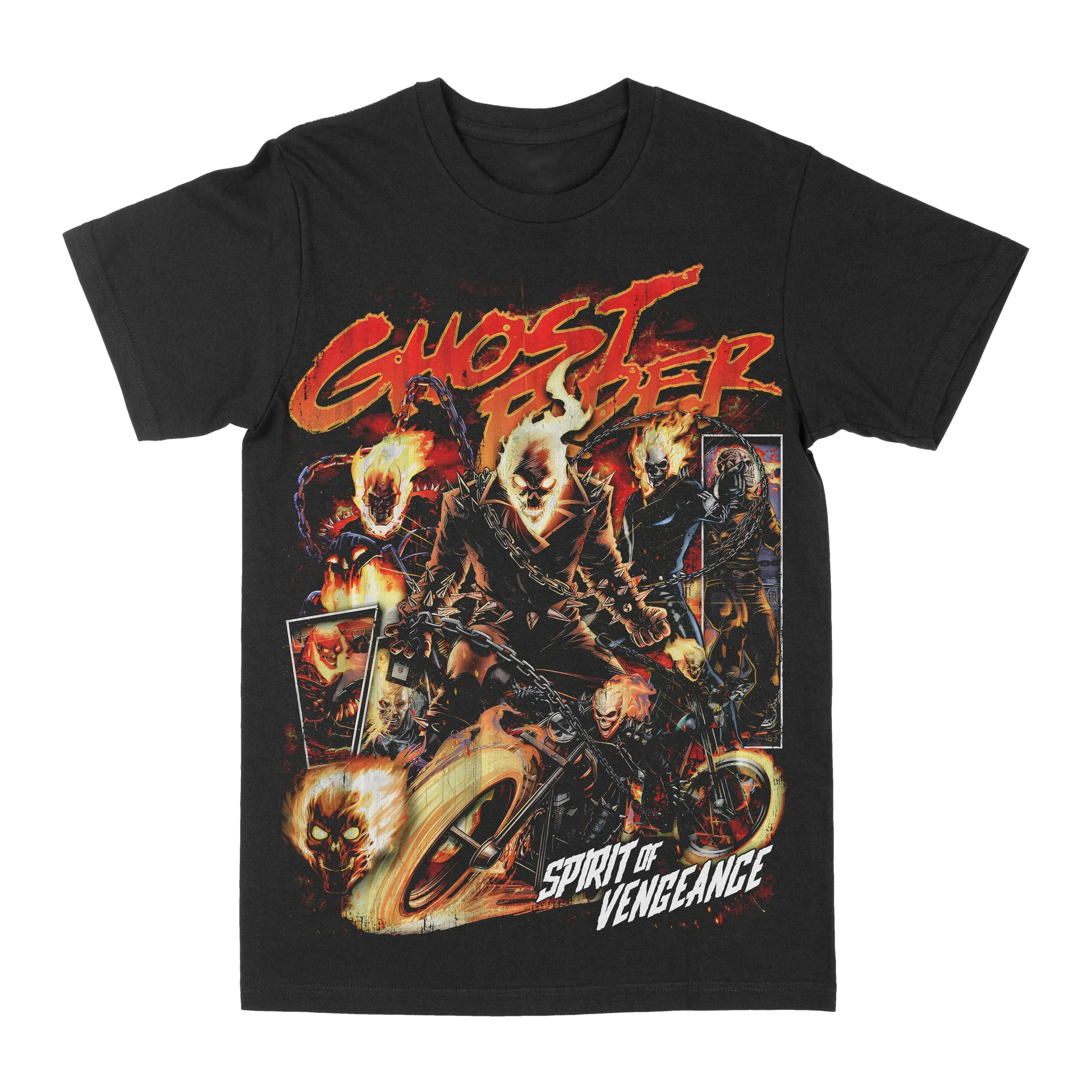 

Men Ghost Rider Graphic Tee Pure Cotton Sports and Casual Top Loose Large Size Unisex Top Men Unsiex Oversized T Shirt