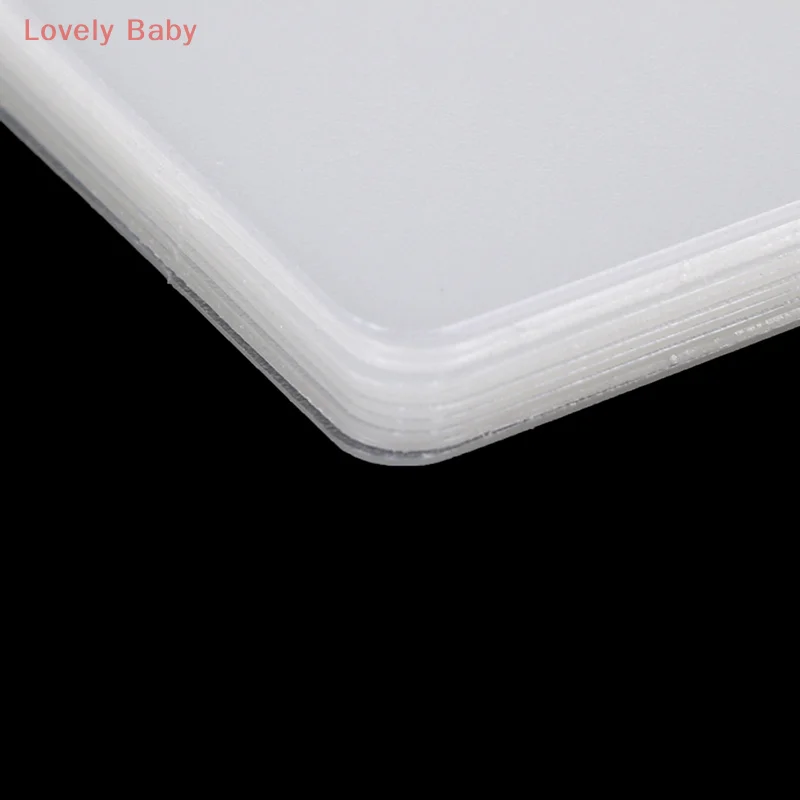 

【BBS】10 шт. пустая прозрачная визитная карточка пластиковая водонепроницаемая без печати для рукописного ввода школьные канцелярские товары