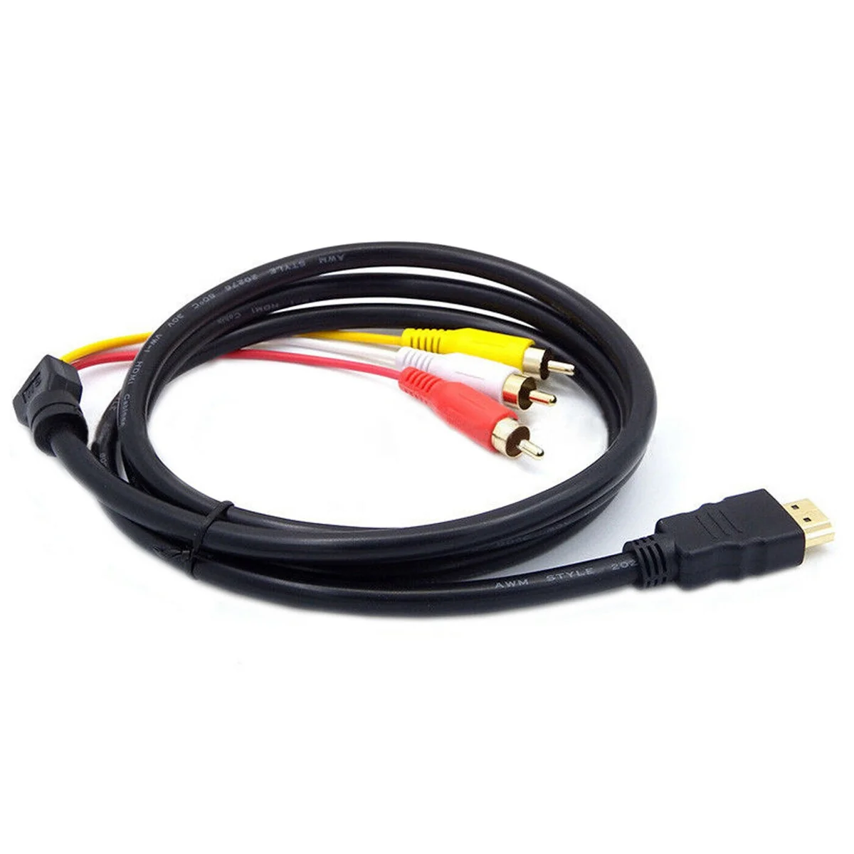 1080P HDMI-Compatible Male S-Video To 3 RCA AV Audio Cable W/SCART To 3 RCA Phono Adapter XQ