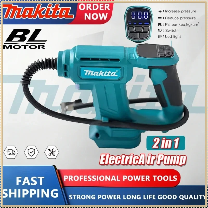 

Makita Cordless 2 In 1 Air Pump Portable Car Tire Inflator Air Compressor Automatic Inflatable Pump Electric For Makita Battery