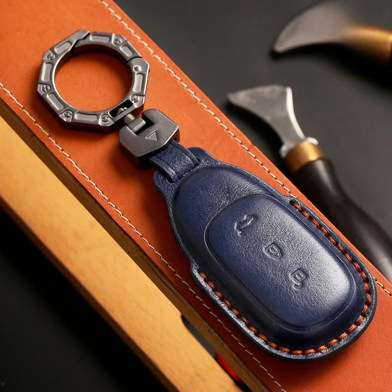 

Кожаный чехол для автомобильного ключа Li Lixiang One, полная защита, с кольцом-брелоком, украшение для сумки, автоаксессуары
