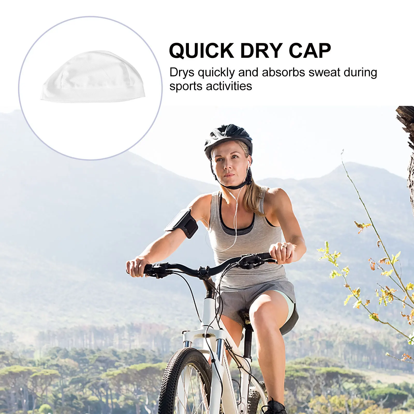 

4Pcs Quick Dry Cycling Cap Sweatproof High Elasticity Liner for Men Women Outdoor Sports Moisture Wicking Lining